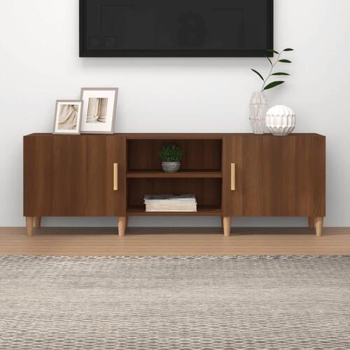 Tv-bord 150x30x50 cm konstrueret træ brun egetræsfarve