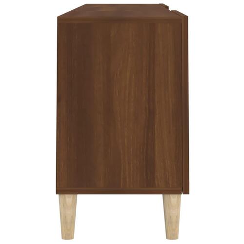 Tv-bord 150x30x50 cm konstrueret træ brun egetræsfarve