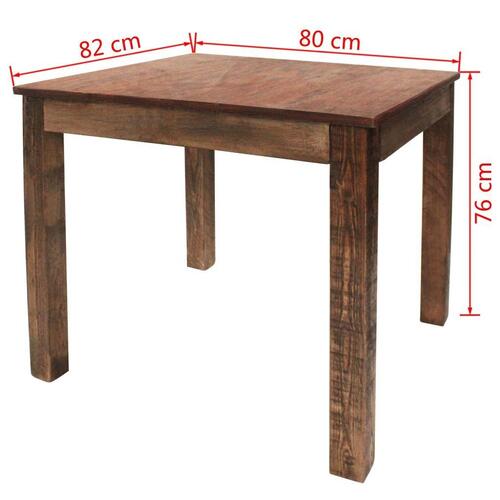 Spisebord i massivt genanvendt træ 82 x 80 x 76 cm