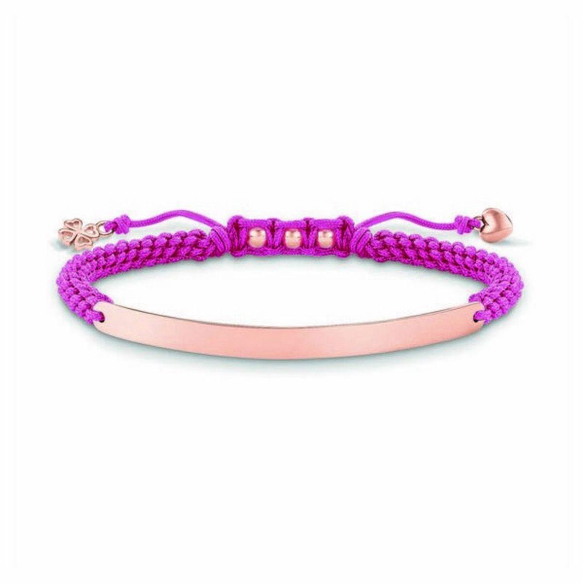 Thomas Sabo armbånd til kvinder, sølv - pink/rosaguld, 14,5-21 cm