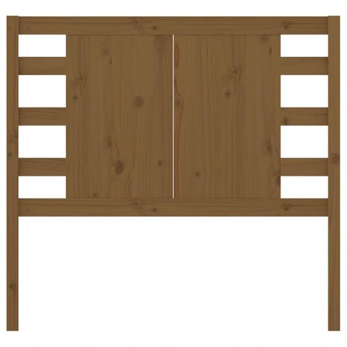 Sengegavl 96 x 4 x 100 cm i massivt fyrretræ - gyldenbrun