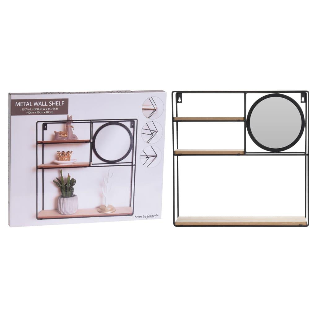 H&s Collection Væghylde Med Spejl 40x10x40 Cm