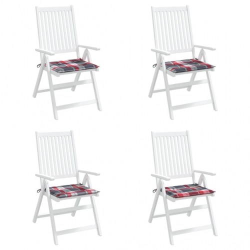 Stolehynder til havestol 4 stk. 50 x 50 x 3 cm - rødternet