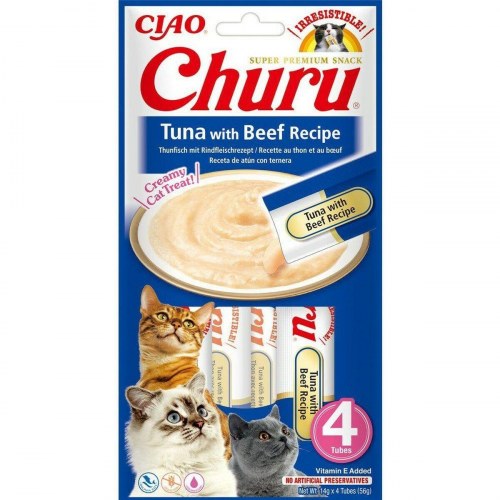 Inaba Churu kattegodbid - Tun & Oksekød, 4 x 14 g