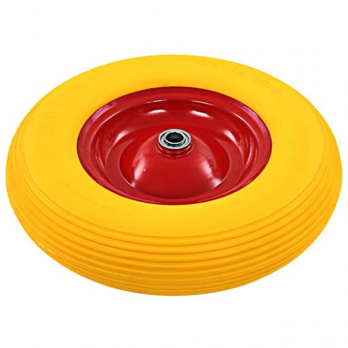 Trillebørshjul med aksel PU 4.00-8 390 mm