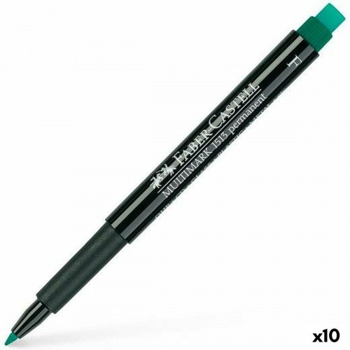 Faber-Castell Multimark 1513 sprittusch F - grøn, 10 stk.