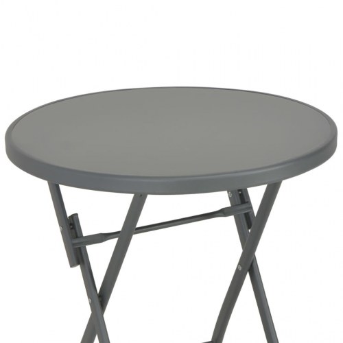 Bistrobord foldbart 60 x 70 cm glas og stål grå