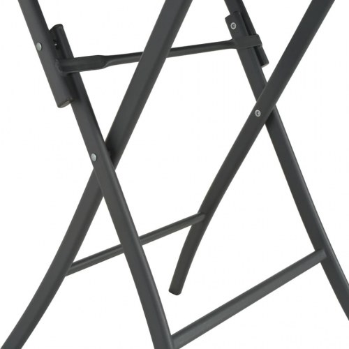 Bistrobord foldbart 60 x 70 cm glas og stål grå
