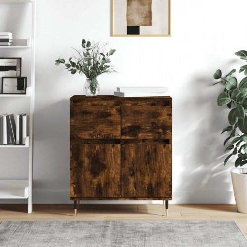 Skænk 60×35×70 cm i konstrueret træ - røget egetræsfarve