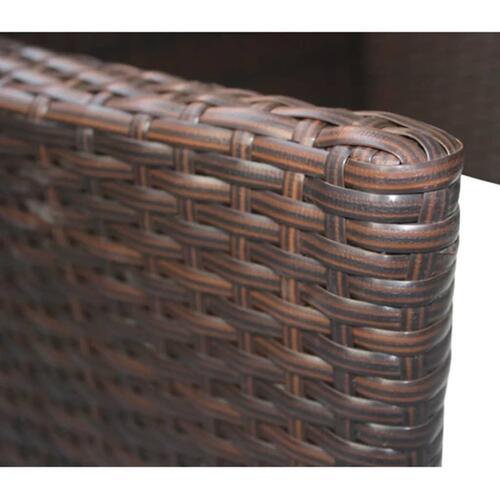 Havestole 2 stk. polyrattan brun