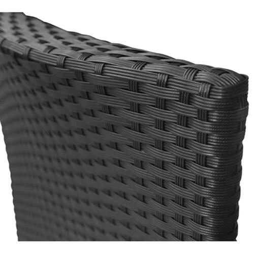 Havestole 2 stk. sort polyrattan
