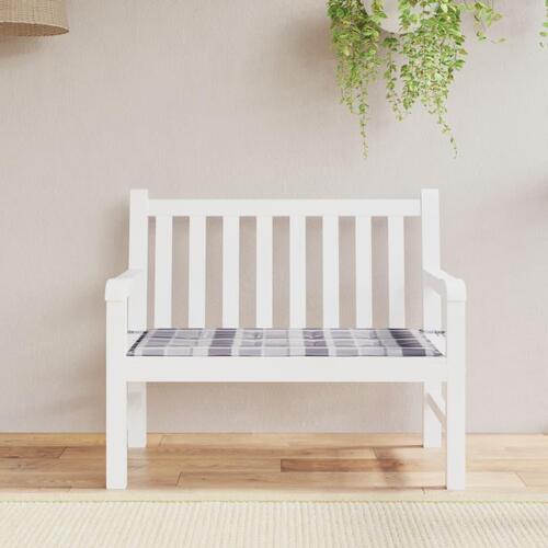 Hynde til havebænk 120x50x4 cm oxfordstof ternet grå