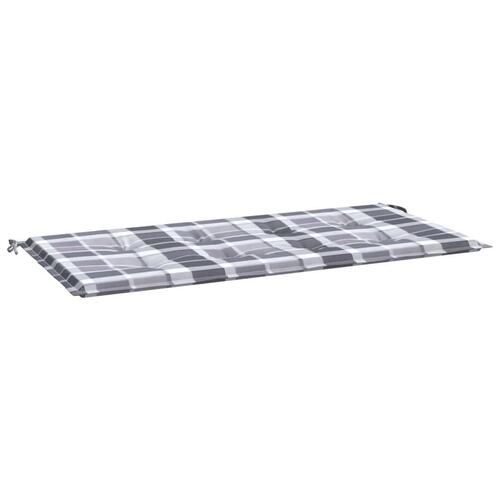 Hynde til havebænk 120x50x4 cm oxfordstof ternet grå