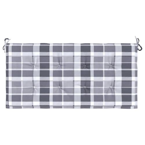 Hynde til havebænk 120x50x4 cm oxfordstof ternet grå