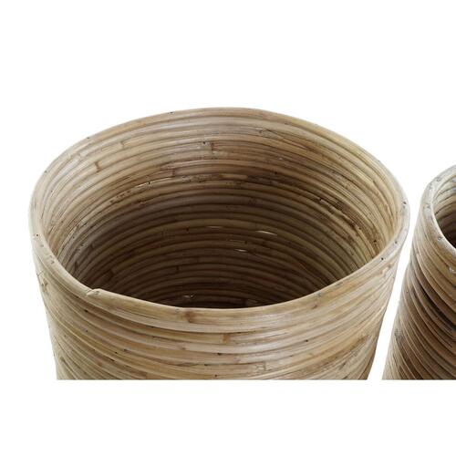 Sæt af planteredskaber Natur Brun Rattan Bali (31 x 31 x 30,5 cm) (3 stk)
