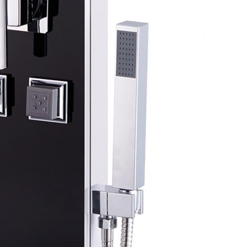 Bruserpanel glas 18 x 42,1 x 120 cm sort