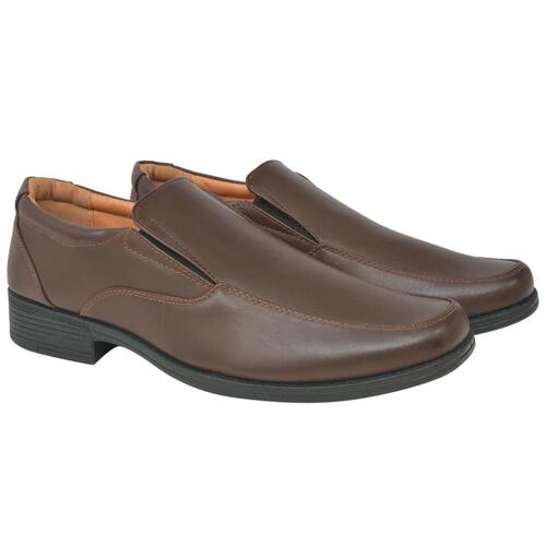 Hyttesko/loafers til herrer størrelse 41 PU-læder brun