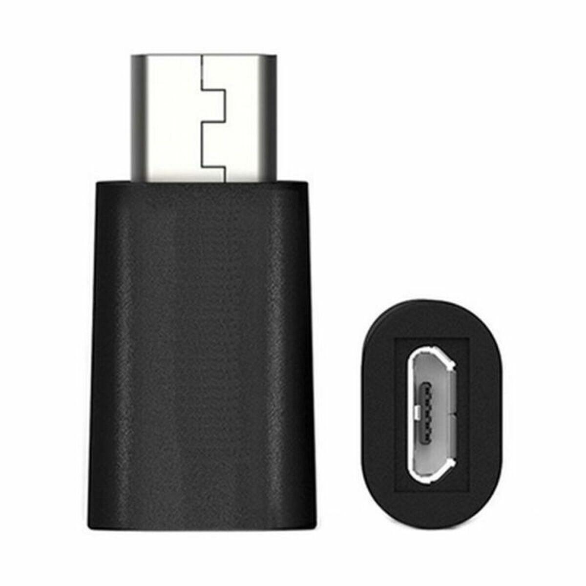 Usb C Til Micro Usb 2.0 Adapter Ewent Ew9645 5v Sort