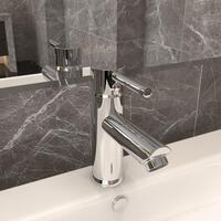 Vandhane til badeværelseshåndvask 130x176 mm kromfinish