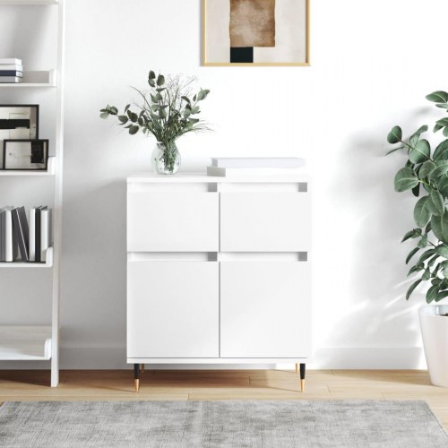 Skænk i hvidt konstrueret træ - 60 × 35 × 70 cm