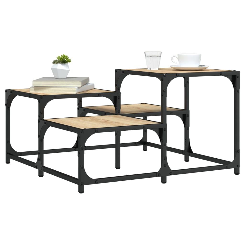 Sofabord 87,5X87,5X40 Cm Konstrueret Træ Etræsfarve - Sonoma-eg / 68 x 68 x 40 cm