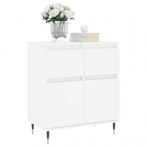 Skænk i hvidt konstrueret træ - 60 × 35 × 70 cm