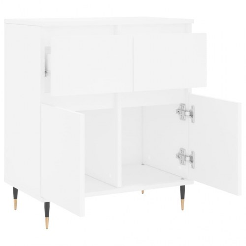 Skænk i hvidt konstrueret træ - 60 × 35 × 70 cm