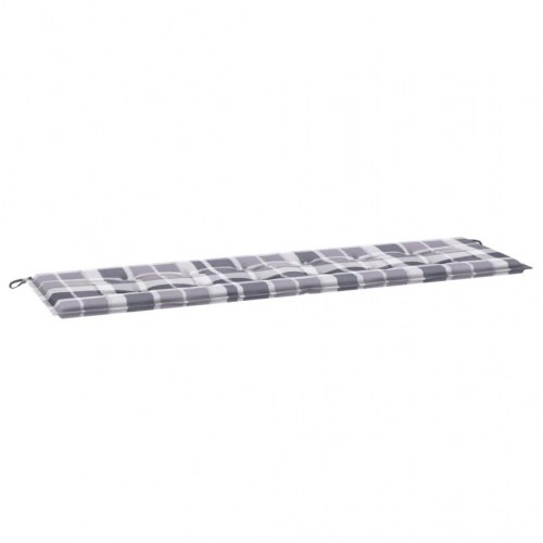Hynde til havebænk 180×50×4 cm - oxfordstof, ternet grå