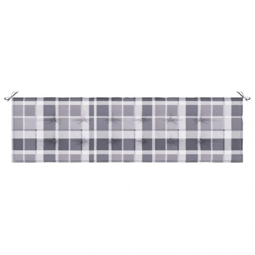 Hynde til havebænk 180×50×4 cm - oxfordstof, ternet grå