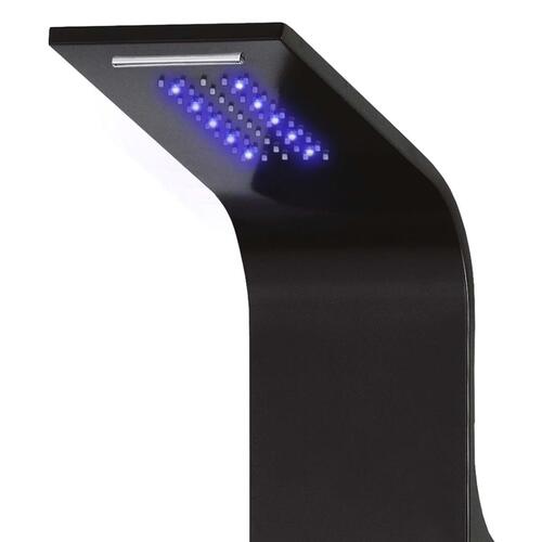 Brusepanel 20x44x130 cm aluminium sort