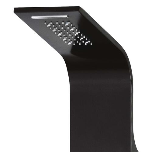 Brusepanel 20x44x130 cm aluminium sort