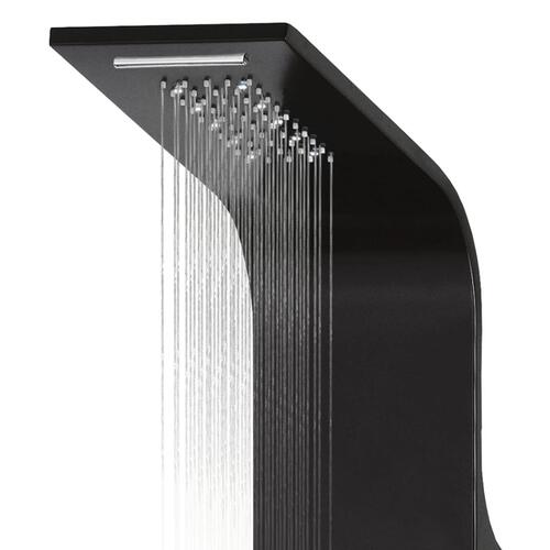 Brusepanel 20x44x130 cm aluminium sort