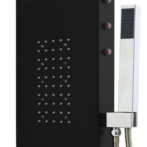 Brusepanel 20x44x130 cm aluminium sort
