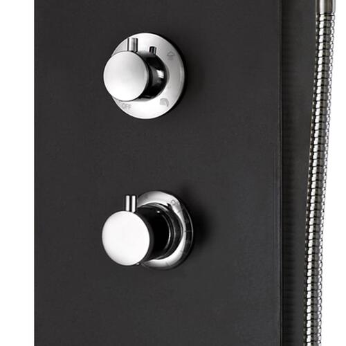Brusepanel 20x44x130 cm aluminium sort