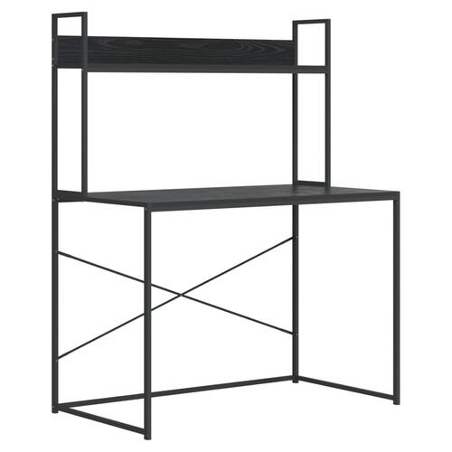 Computerbord 110x60x138 cm konstrueret træ sort