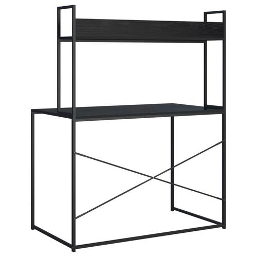 Computerbord 110x60x138 cm konstrueret træ sort