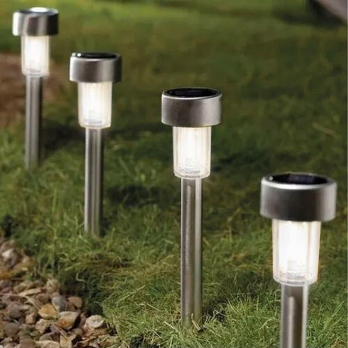 Aktive solcelle havelamper - sæt med 6 stk., LED, IP44, 5,5 × 36 cm