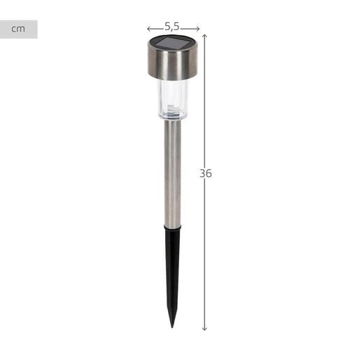Aktive solcelle havelamper - sæt med 6 stk., LED, IP44, 5,5 × 36 cm