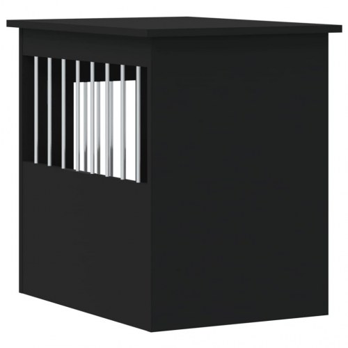 Hundebur/endebord i konstrueret træ - 45 × 62 × 59 cm, sort