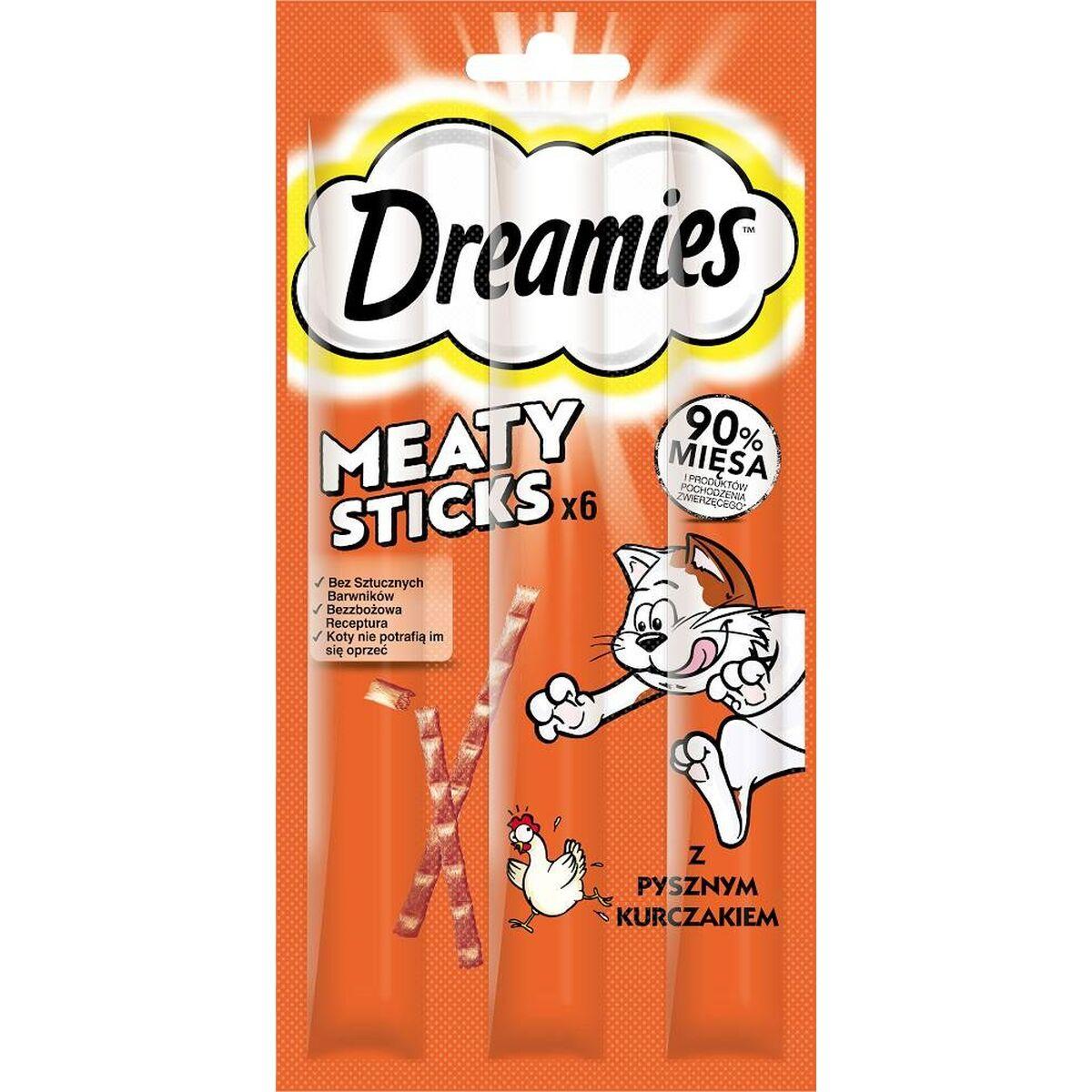 Snack For Cats Dreamies Meaty Sticks Kylling