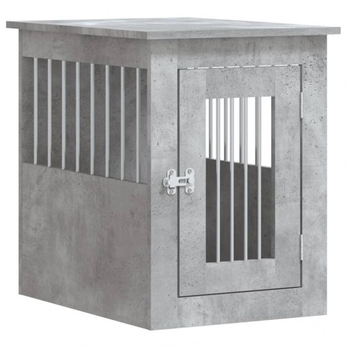 Hundebur/endebord 45×62×59 cm i konstrueret træ - betongrå