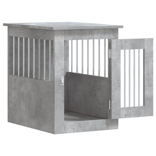 Hundebur/endebord 45×62×59 cm i konstrueret træ - betongrå