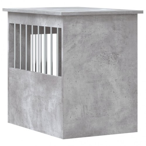 Hundebur/endebord 45×62×59 cm i konstrueret træ - betongrå