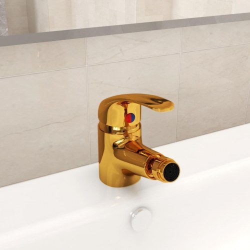 Blandingsbatteri til bidet - 13 × 12 cm, guldfarvet