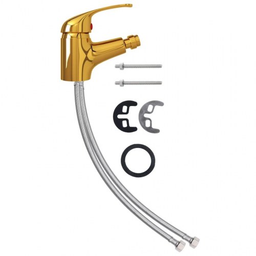 Blandingsbatteri til bidet - 13 × 12 cm, guldfarvet