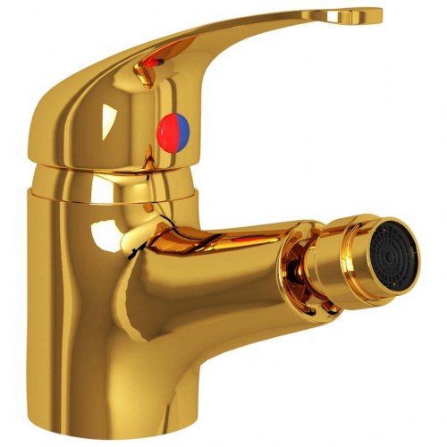 Blandingsbatteri til bidet - 13 × 12 cm, guldfarvet