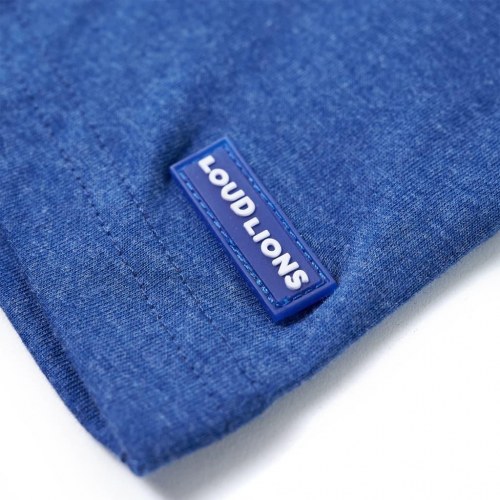 T-shirt til børn str. 104 blåmeleret