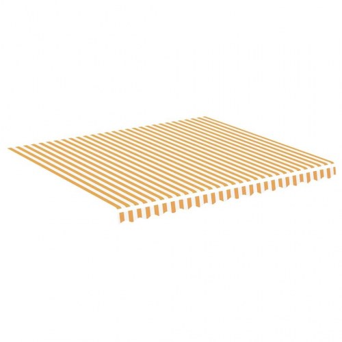 Udskiftningsdug til markise 4 × 3,5 m - gul/hvid