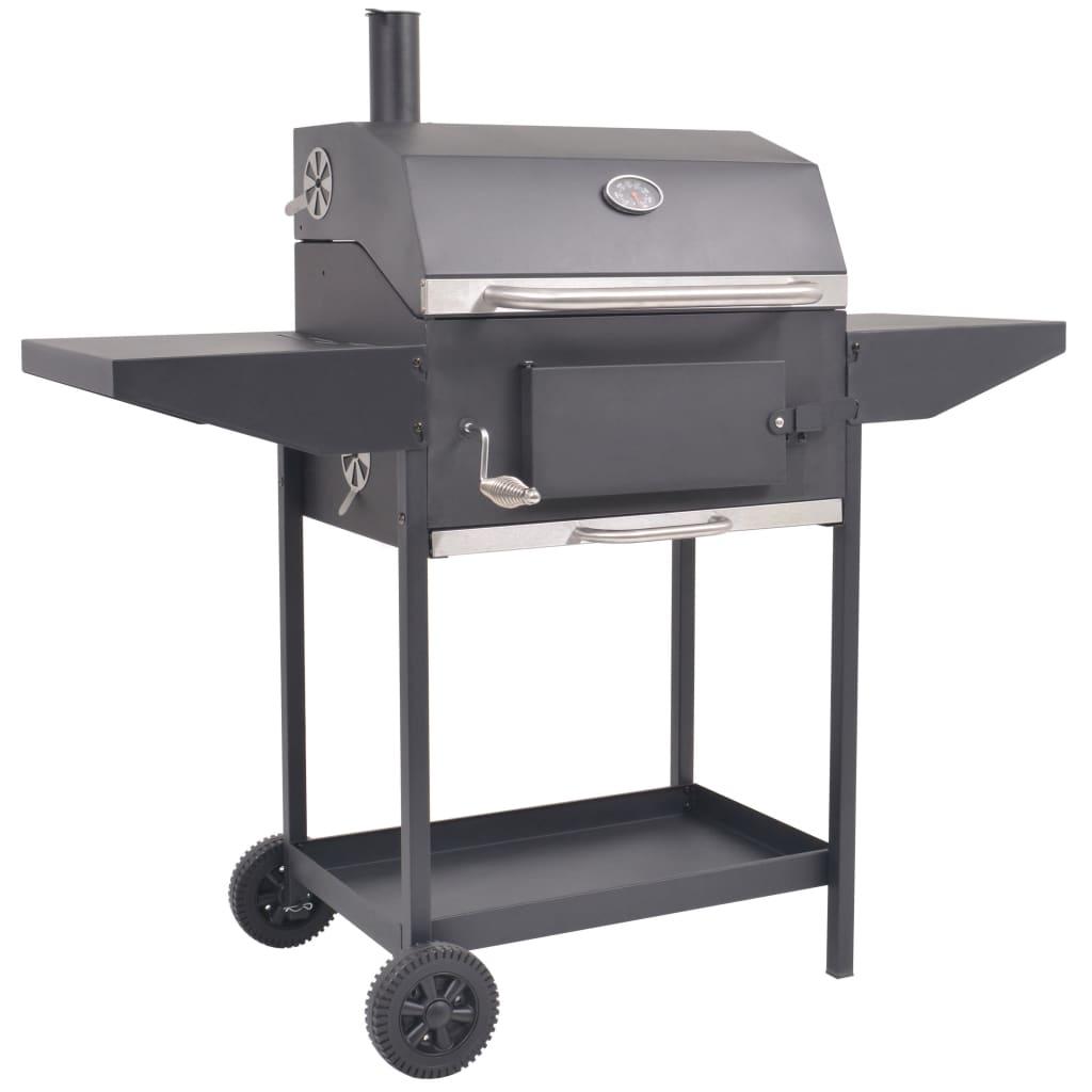 Bbq Smoker Kul Med Bundhylde Sort