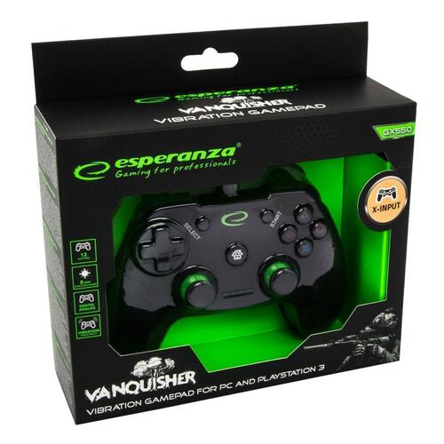 Controller Esperanza Vanquisher GX550 USB 2.0 Sort PC PlayStation 3
